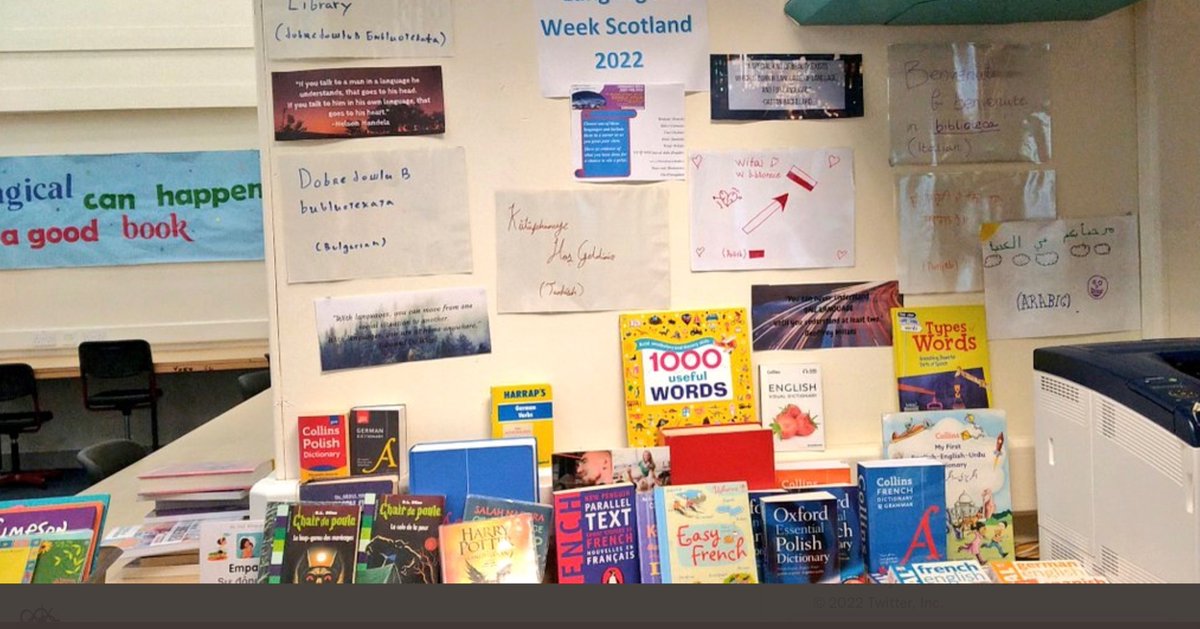 KSSModLangs's tweet photo. A massive thank you to @KsSchoolLibrary for all the wonderful contributions to #languageweekscotland. Outstanding effort 👏🌍 https://t.co/UltGGhWDCO