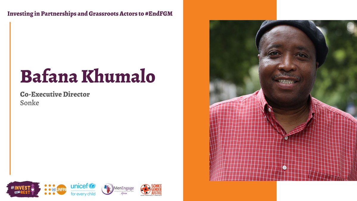 "Let's bring men in the Campaign to #EndFGM, so that men engage with what FGM means"
#InvestDontRest #EndFGM  
  
@GMCEndFGM
<a href="/equalitynow/">Equality Now</a>
<a href="/FemnetProg/">FEMNET</a>
<a href="/SonkeTogether/">Sonke Gender Justice</a>
<a href="/FORWARDUK/">FORWARD UK</a>
<a href="/GlobalSpotlight/">Spotlight Initiative</a>
<a href="/UNFPA/">UNFPA</a>
<a href="/GPtoEndFGM/">UNFPA-UNICEF JP to End Female Genital Mutilation</a>