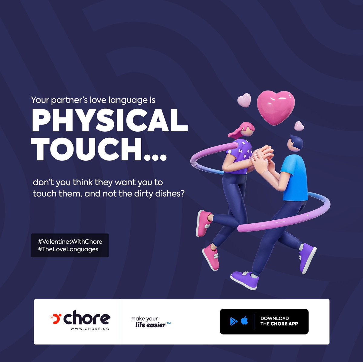 To celebrate Valentine’s Day, we’ll be sharing contents on the love languages for the next few days.
.
Is PHYSICAL TOUCH your love language? 
If not, which is?