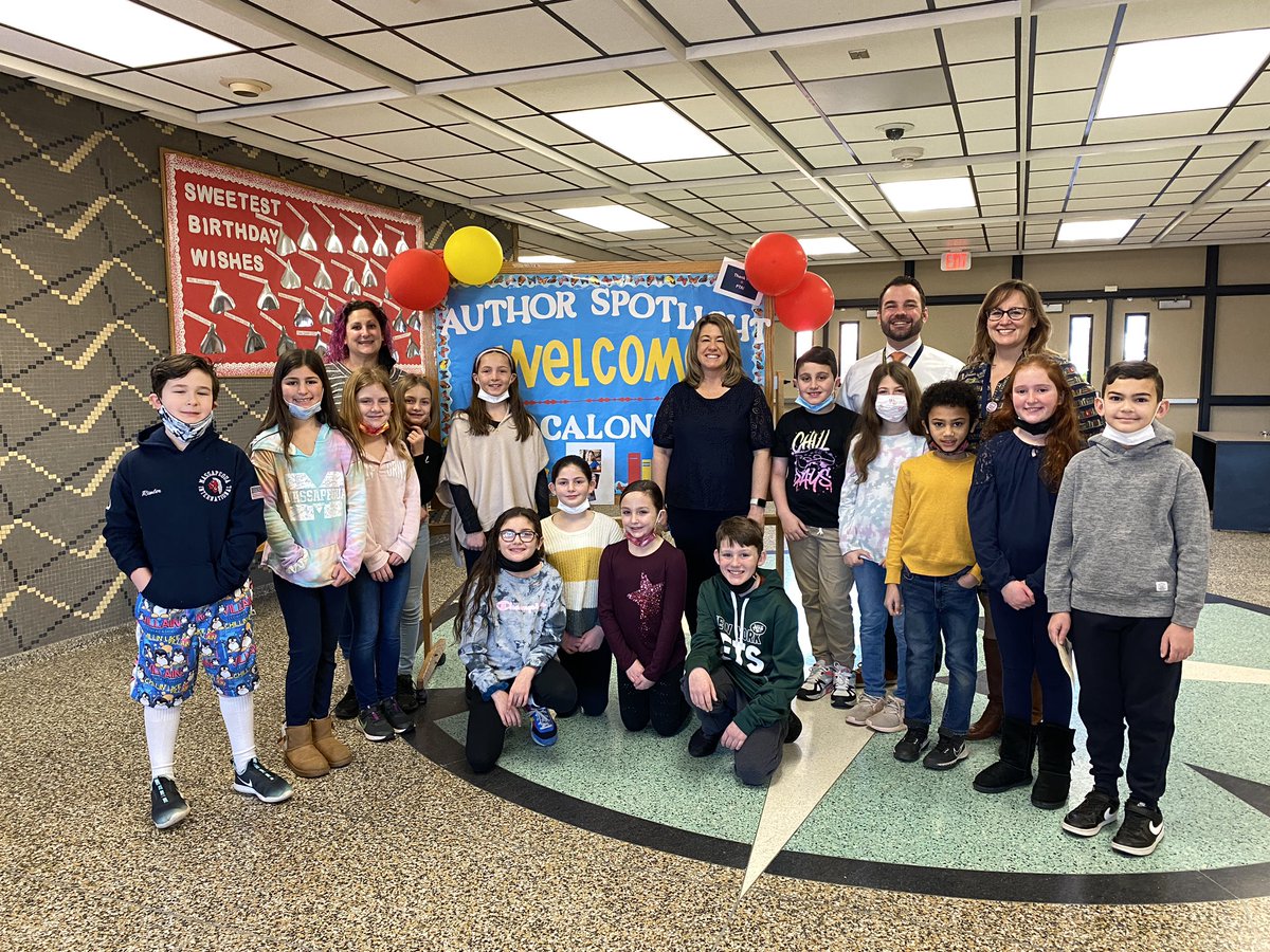 DrYannucci's tweet photo. Author visit today. Wecome Jen Calonita. Thank you to our supportive #pta for making this visit possible. And thank you Mrs. @tgonzalezread for organizing the entire day! #rjlPride #parp https://t.co/eu1otd1jqg