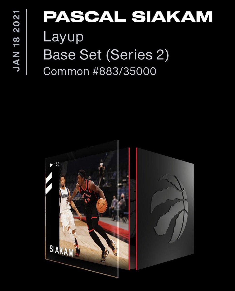 ClintMcLean_'s tweet photo. 7️⃣ in a row!! Celebrating the @Raptors win streak with a @pskills43 @nbatopshot giveaway!

Pascal Siakam S2 Common #883

Follow, Like, Retweet to enter ✅
Winner picked in 24hrs ⏰

#NBATopShot #NBATopShotGiveaway #NBATopShotThis   
@TheJurassicPack https://t.co/WB0qO7dSdB