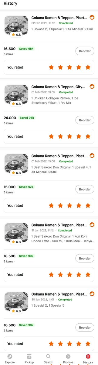 fortanone's tweet photo. @gofoodindonesia Ini minnn, saving buanyak banget selama 3 minggu terakhir, rejeki lagi nungguin keluarga di rumah sakit, tiap hari hampir sama makannya 😂
#CepetanGoFood https://t.co/WVWxaFHxFi