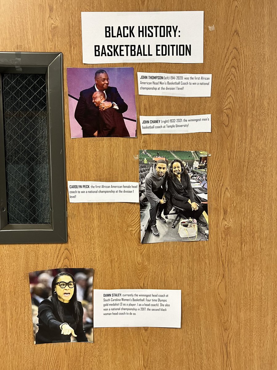 I’m proud of my little door black history moment! It’s not much, because it’s done last minute 😬but of course I had to do something basketball related 😂🏀feat the 🐐<a href="/dawnstaley/">dawnstaley</a> !