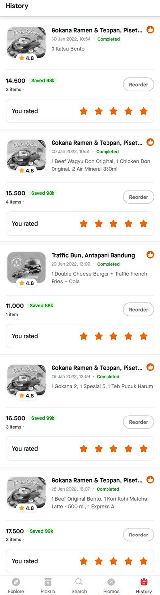 fortanone's tweet photo. @gofoodindonesia Ini minnn, saving buanyak banget selama 3 minggu terakhir, rejeki lagi nungguin keluarga di rumah sakit, tiap hari hampir sama makannya 😂
#CepetanGoFood https://t.co/WVWxaFHxFi