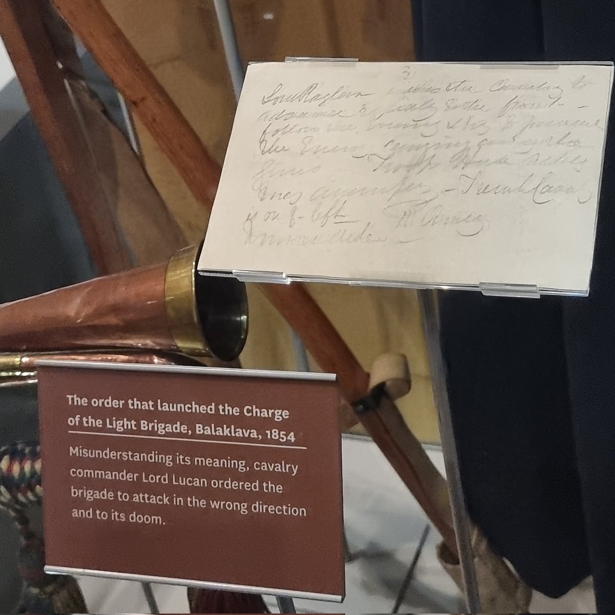 katieculture's tweet photo. A brilliant morning for the team from #Chartwell and #QuebecHouse at @NAM_London. Huge thanks to @glynprysor and the team for being so generous with your time.
Particular treats included seeing the #ChargeOfTheLightBrigade order and a rare archive photo of a young #Churchill. https://t.co/pR5CAsmHB9