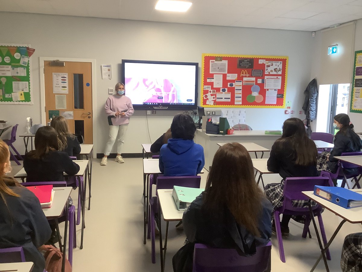OLSBUSINESS's tweet photo. Many thanks to our past pupil Ellen who delivered a very informative talk about her new business venture @ by.eln
We wish Ellen every success and we look forward to watching her business grow from strength to strength #sustainablestreetwear #Youngentrepreneur https://t.co/hTzclXum0v