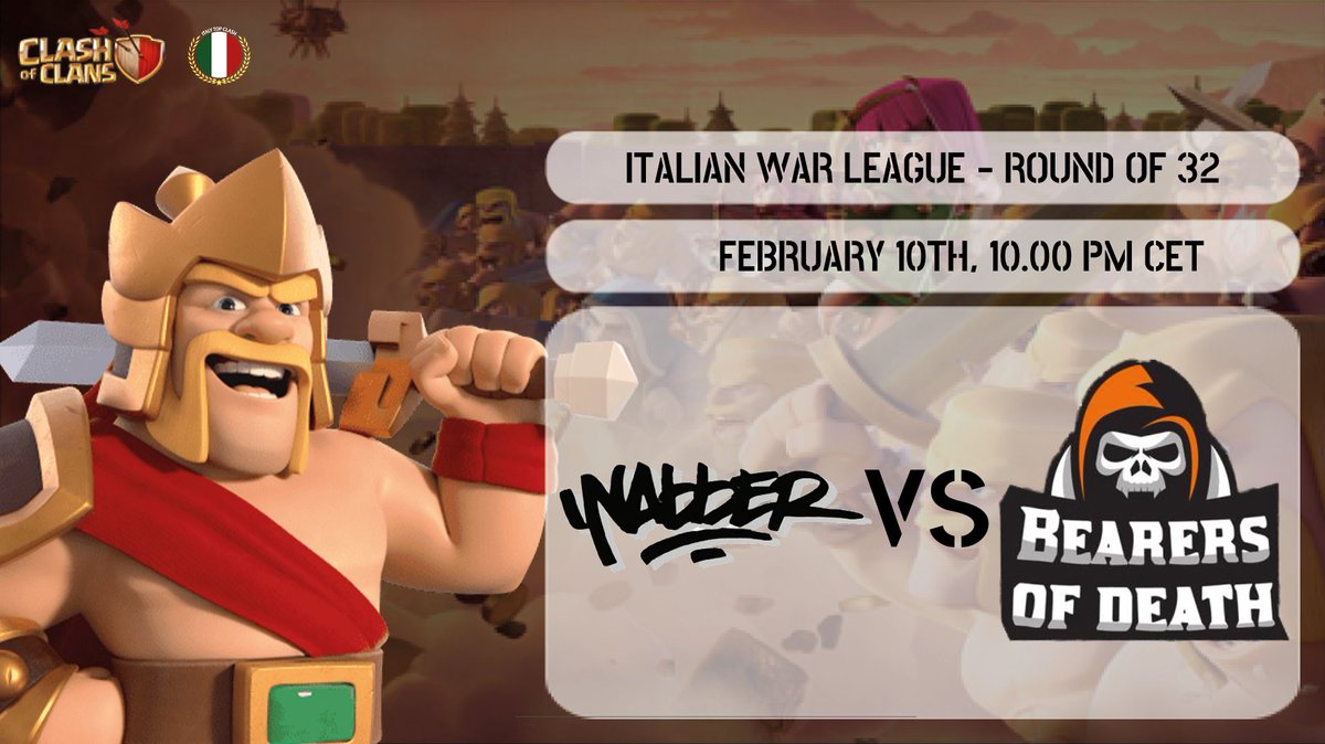 📺 Live 22.00 CET! - ROUND OF 32

I NABBER 🆚️ BEARERS OF DEATH

🇮🇹 <a href="/Marco22_Gamer/">Marco22_Gamer</a>
twitch.tv/marco22_gamer