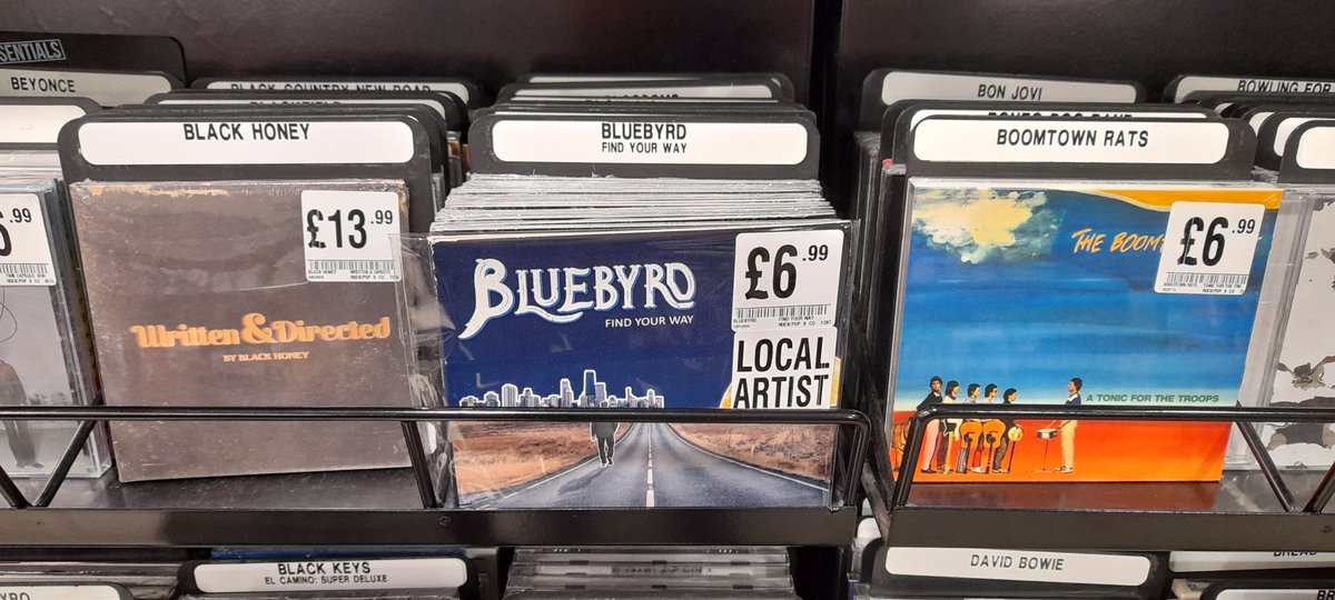 hmvHanley's tweet photo. Brand new and just in! Welcome @Bluebyrdband to our Live & Local initiative! Buy their album 'Find Your Way' in-store now! #hmvLiveandLocal #Localmusic #FindYourWay #Bluebyrd https://t.co/Oby6f1RQ3E