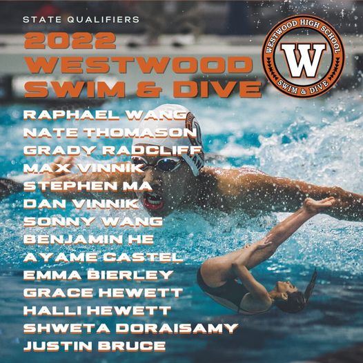 Here are our 2022 State Meet Qualifiers!  Congratulations and good luck Warriors #GoWood #StateSwimMeet #UILSwimming #ChampionMindset