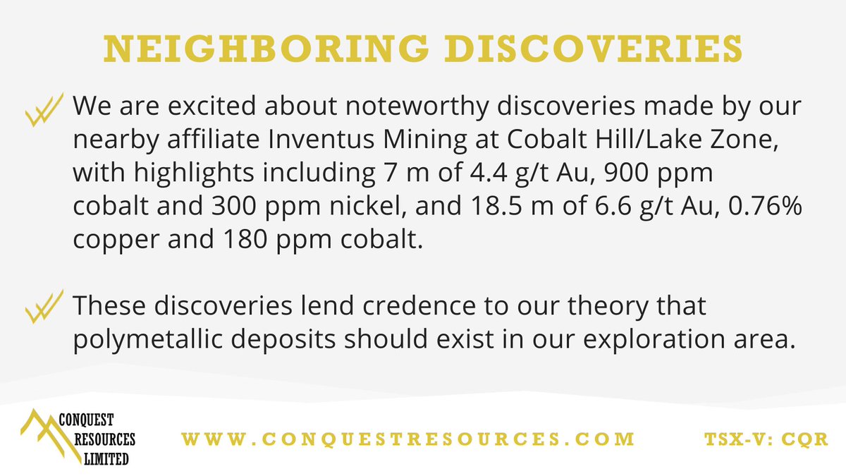 ConquestRes's tweet photo. ❗Noteworthy discoveries made by our nearby affiliate Inventus Mining at Lake Zone close by our Belfast – TeckMag Property❗🇨🇦

🔶$CQR #Copper #Gold #Nickel #Cobalt #MininginCanada https://t.co/qS0R0x41G0