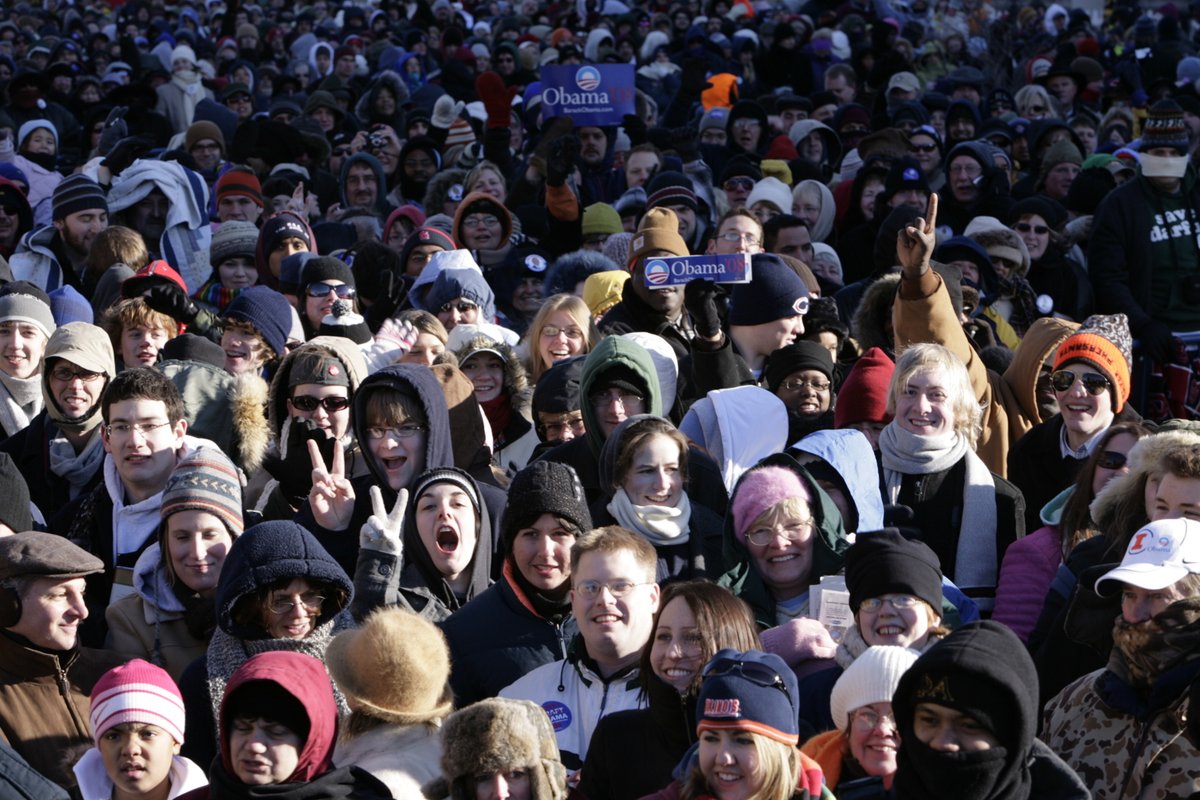 Fifteen years ago, Barack announced his candidacy in Springfield. It was bitter cold, but as far as my eyes could see, there were people everywhere. People from all over the state, from different backgrounds and identities—all who believed in his promise. All who believed in us.