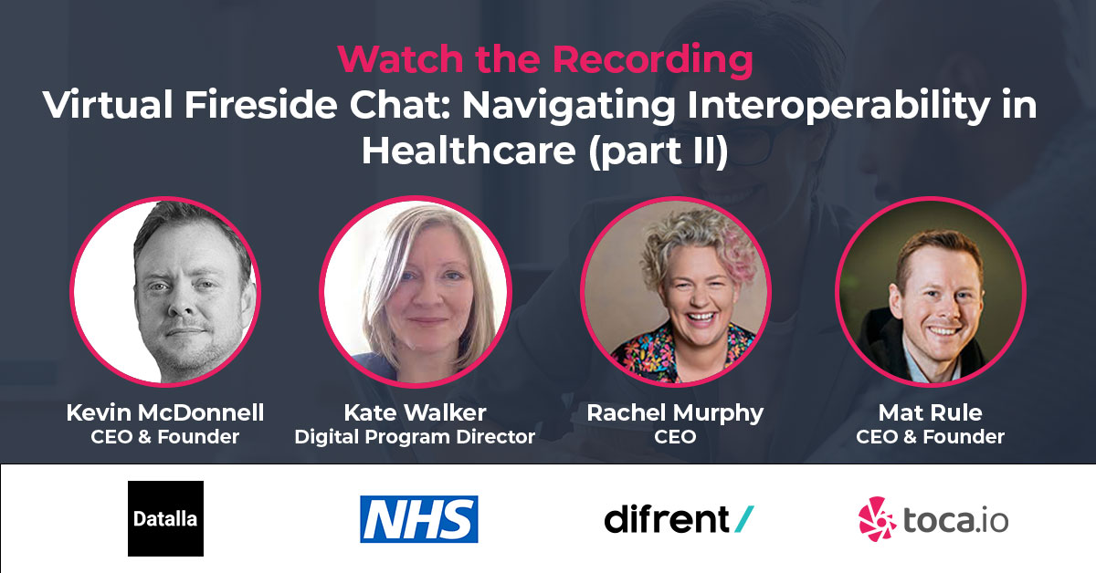 ICYMI, catch on Tuesday's fireside chat with @mcdonnellk3 of @Datalla_Group, @RachMurph of @BeDifrent and @ThevalueofIMT. How do we tackle #interoperability? Watch now: youtube.com/watch?v=giFltU… #healthtech #nocode #digitaltransformation #healthcare