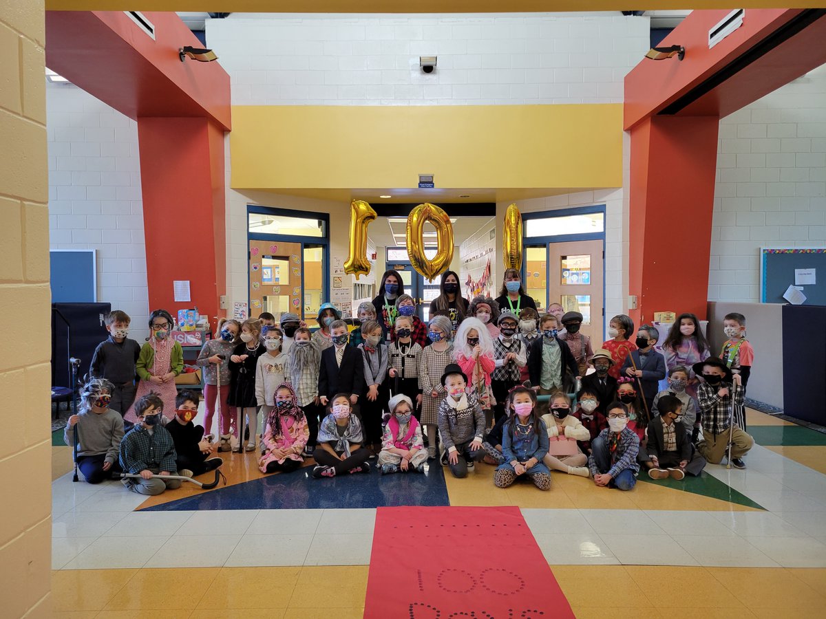 100 days of school at Meadowbrook has made us a lot wiser and brighter #100daysofschool #Meadowrocks