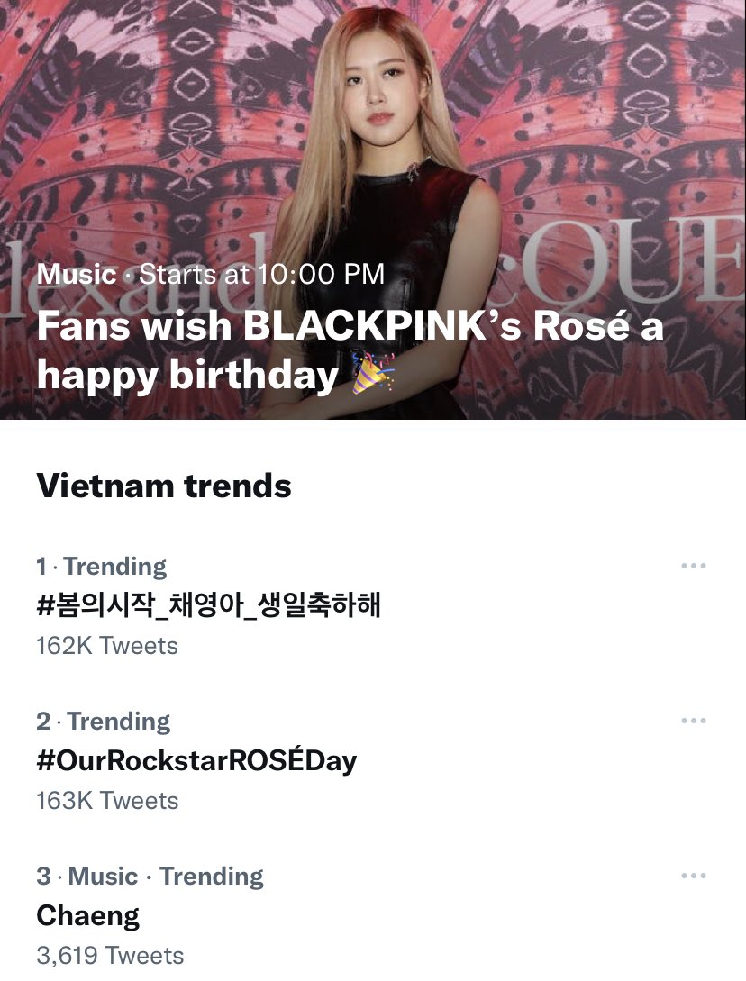 Chaeng is trending 😂

HAPPY HALF FIFTY ROSÉ
#OurRockstarROSÉDay
#봄의시작_채영아_생일축하해