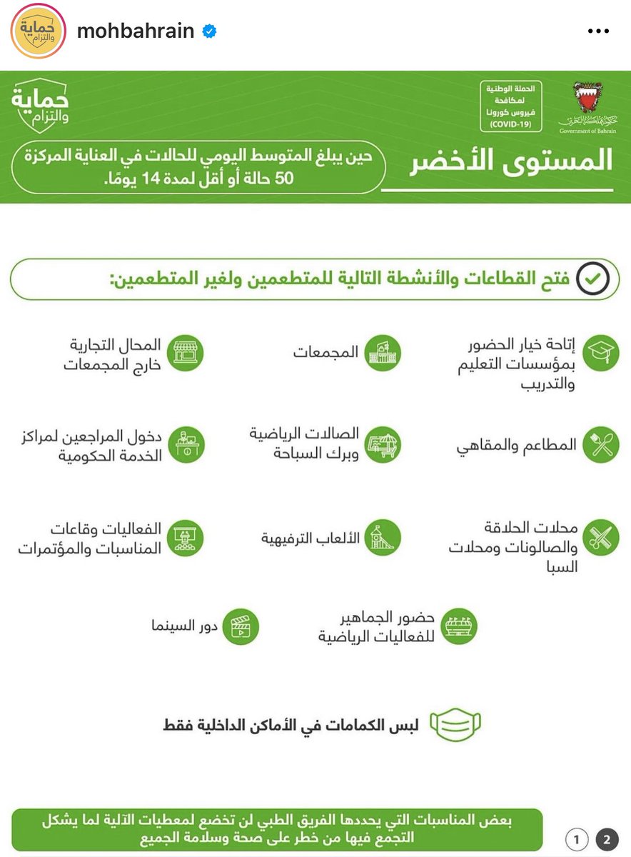 Salemation's tweet photo. مبروك البحرين
سبقت جميع دول الخليج والإقليم
رفع جميع القيود والغاء جواز التطعيم
بدءً من ١٥ فبراير وبدون تدرّج
سبّاقة في قراراتها
👍🏻 🇧🇭 https://t.co/Wlx0fBJRZV