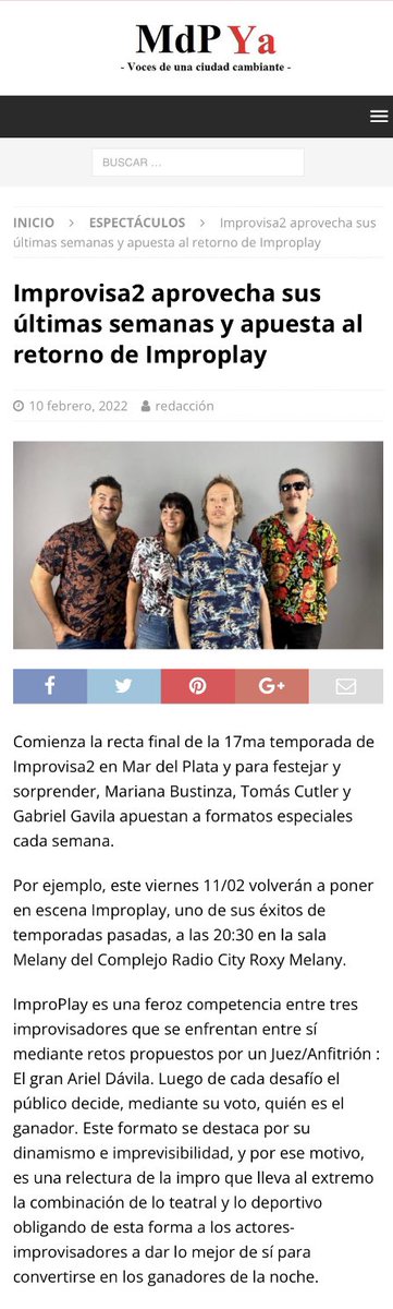 Grupo Improvisa2 tweet media