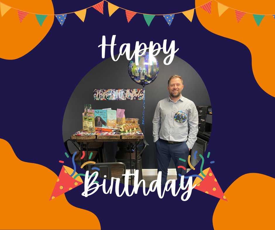 EntireFS's tweet photo. We have an Entire FS birthday! John our office manager turns 40 today! We are very grateful for all that he does and hope he has a great day celebrating with the team 🎉🎁 #birthday #Celebration #mortgage #mortgageadvisor #financialadvisor https://t.co/RoGS5xlM0a