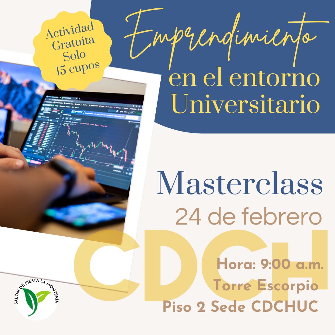 Objetivo: incentivar en los investigadores de la UC con productos o servicios activos bajo ambientes digitales una visión emprendedora y dinamizada, según sus áreas de competencia en investigación.
Facilitador Dr. Aarón Muñoz
Fecha: 24/02/2022
Hora: 9:00 am
Actividad Gratuita.