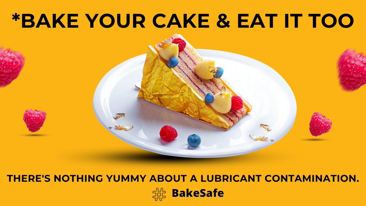 ChainGuardLubes's tweet photo. There’s nothing “yummy” about a lubricant contamination…

Bake your cake and eat it too! Say goodbye to having to choose between what lubricant works and what lubricant is safe. Use our products to #BakeSafe products that are safer to eat in case of a lubricant contamination. https://t.co/NXDdjFNfwg