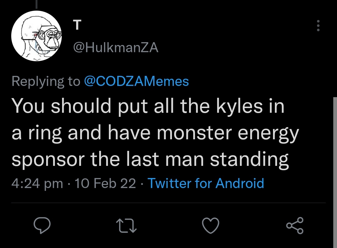 CODZAMemes's tweet photo. Need all the CODZA Kyles to please stand up

@KyleHypz @KyleFrostyyy @KyleKeres 1v1v1 https://t.co/mT2ijocjHP