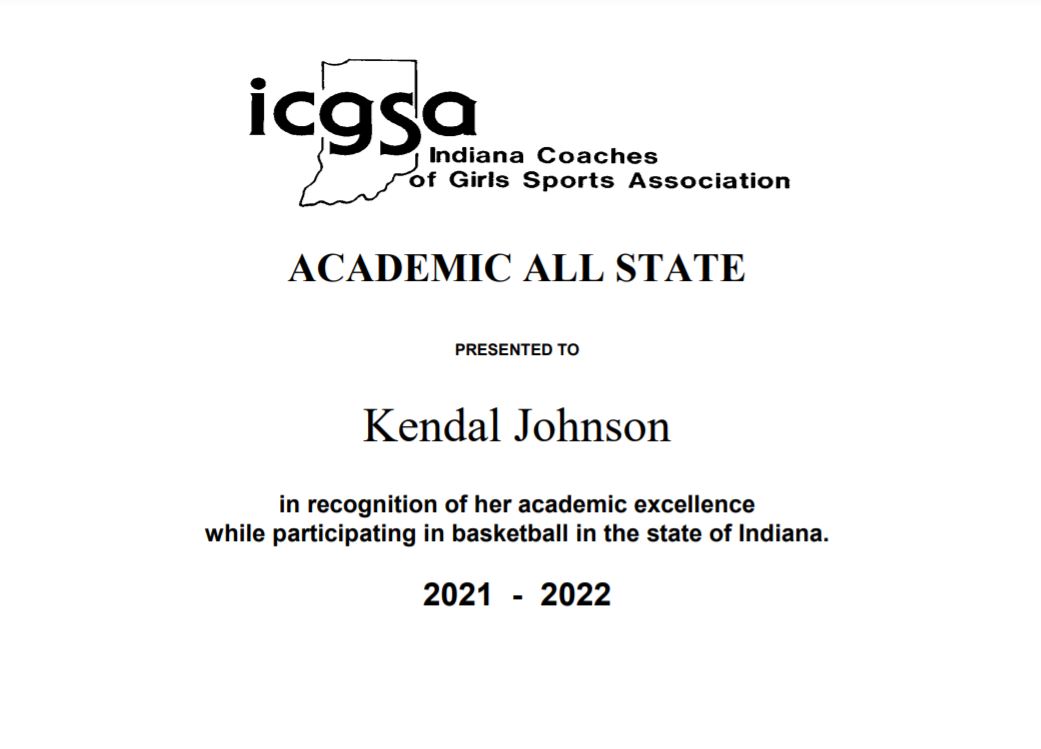 LCLadyKings's tweet image. Congratulation to Kendal Johnson for making the ICGSA Academic All-State Team icgsa.org/academic-all-s…