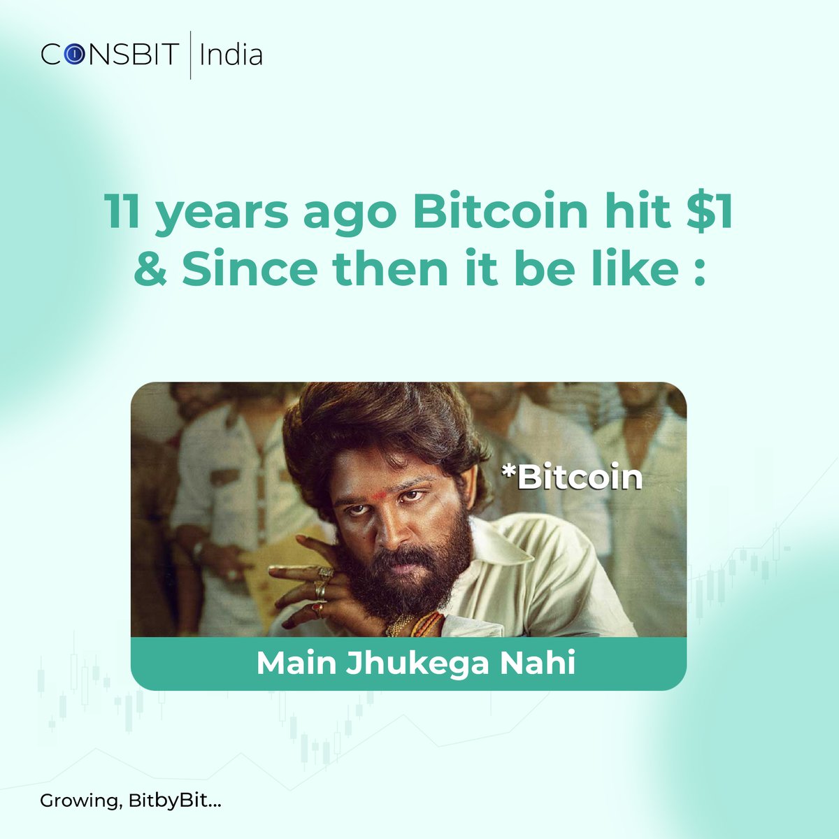cryptoforce_in's tweet photo. Onwards and upwards is the only way the #BitcoinGang knows to go! Ready to go beyond and above?
#CoinsbitIndia #Bitcoin #cryptocurrency #SwitchToCoinsbit https://t.co/4K43e1Ergq