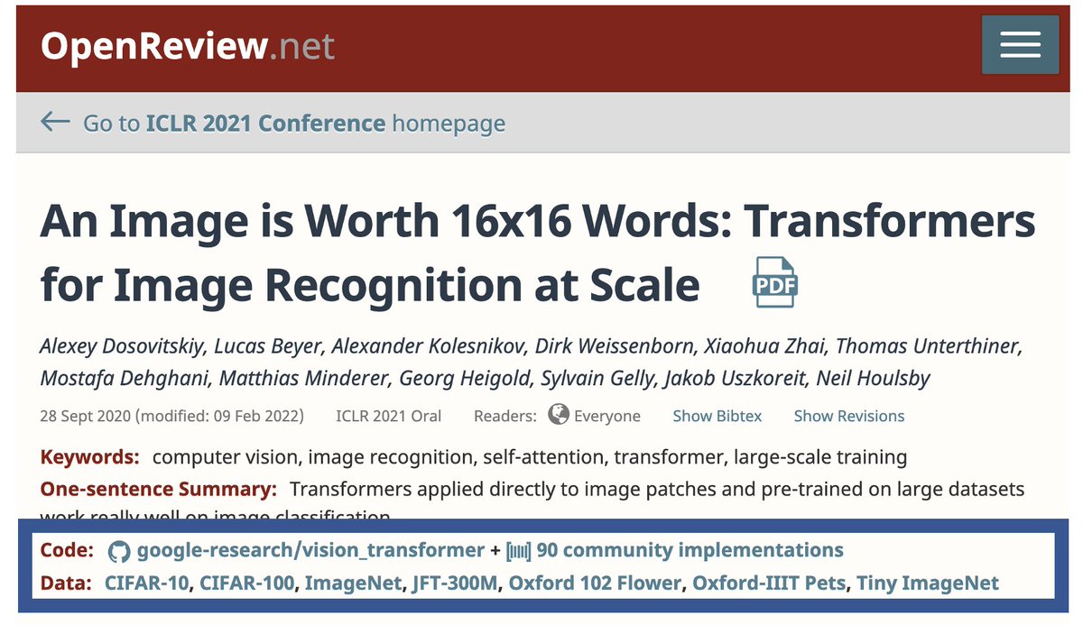 🎉 Papers with Code partners with OpenReview 🎉 Find code and datasets  directly from @openreviewnet papers!, image size:1200x693