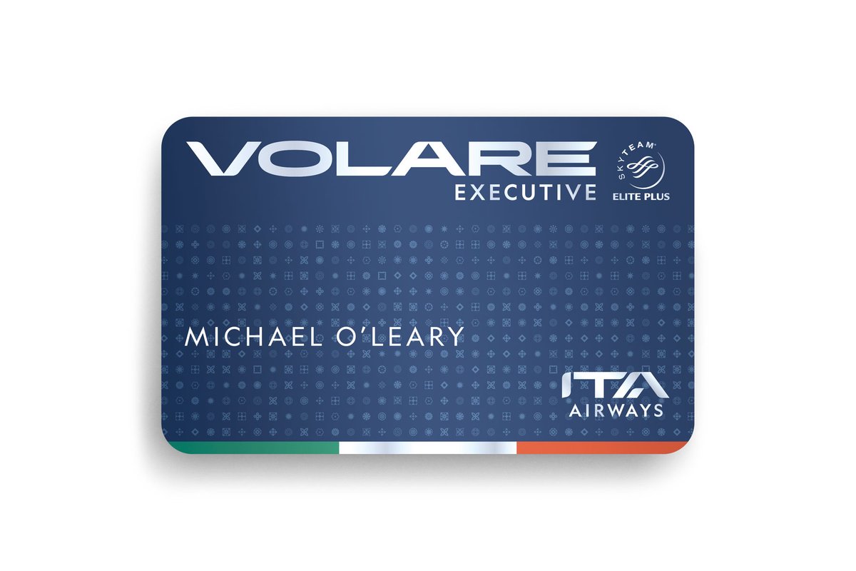 ITAAirways's tweet photo. Dear @Ryanair as anticipated it would be our pleasure to have Mr O’Leary enjoy our great ITA-lian travel experience. So we wish to invite him to join, as an Executive tier member, our Volare Loyalty Program. To enroll, kindly click on https://t.co/Eu7bfpyFm8. Welcome on board.💙 https://t.co/t6MnBPGIID