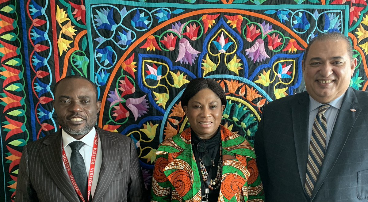mohamedrahma's tweet image. Congratulations to 🇬🇭#Ghana for its decision to join the @ICAO Public Key Directory (PKD). It was a pleasure to personally congratulate the DG of Ghana Mr. Charles Kraikue and Ms. Anita Adjei-Nmashie, Ghana’s representative to ICAO on this important milestone @GhanaPresidency