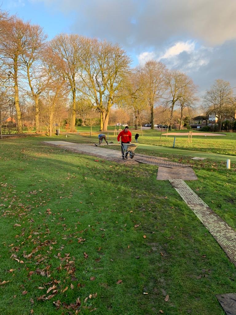 HMGCCourse's tweet photo. The concrete for the Astro turf area on the practice area and the extension outside the sheds has been laid today https://t.co/ZemJrmwqQr