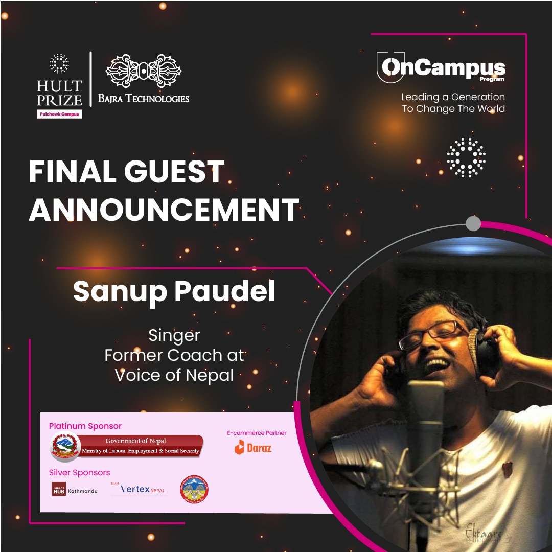 hultatioe's tweet photo. We are elated to introduce Mr. Sanup Paudel as a guest for the finals.

#hult
#hultatioe
#hultprize2022 https://t.co/QloTnntkQU