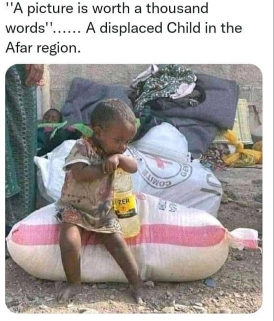 son1_afar's tweet photo. #A picture 👉Is Worth #Athousand👉Words 👈
#A displaced👉Child 👉in👉In AFAR Region 👉by TPlf#terrorist group 👈 https://t.co/do7tF5IMza