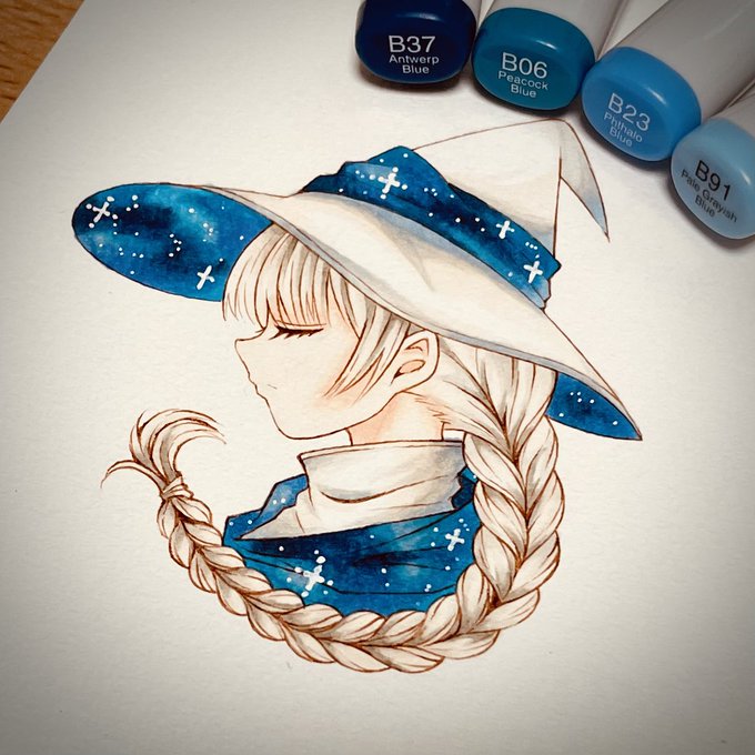 『星詠みの魔女』
#絵描きさんと繋がりたい 