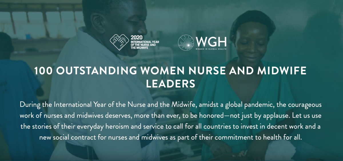 womeninGH's tweet photo. We kicked off 2020 by recognizing 100 outstanding women during the Year of the Nurse and the Midwives #YONM!
Learn more of these women leaders in health 👉https://t.co/cZAnSU81Yh https://t.co/7MwvscVaLn
