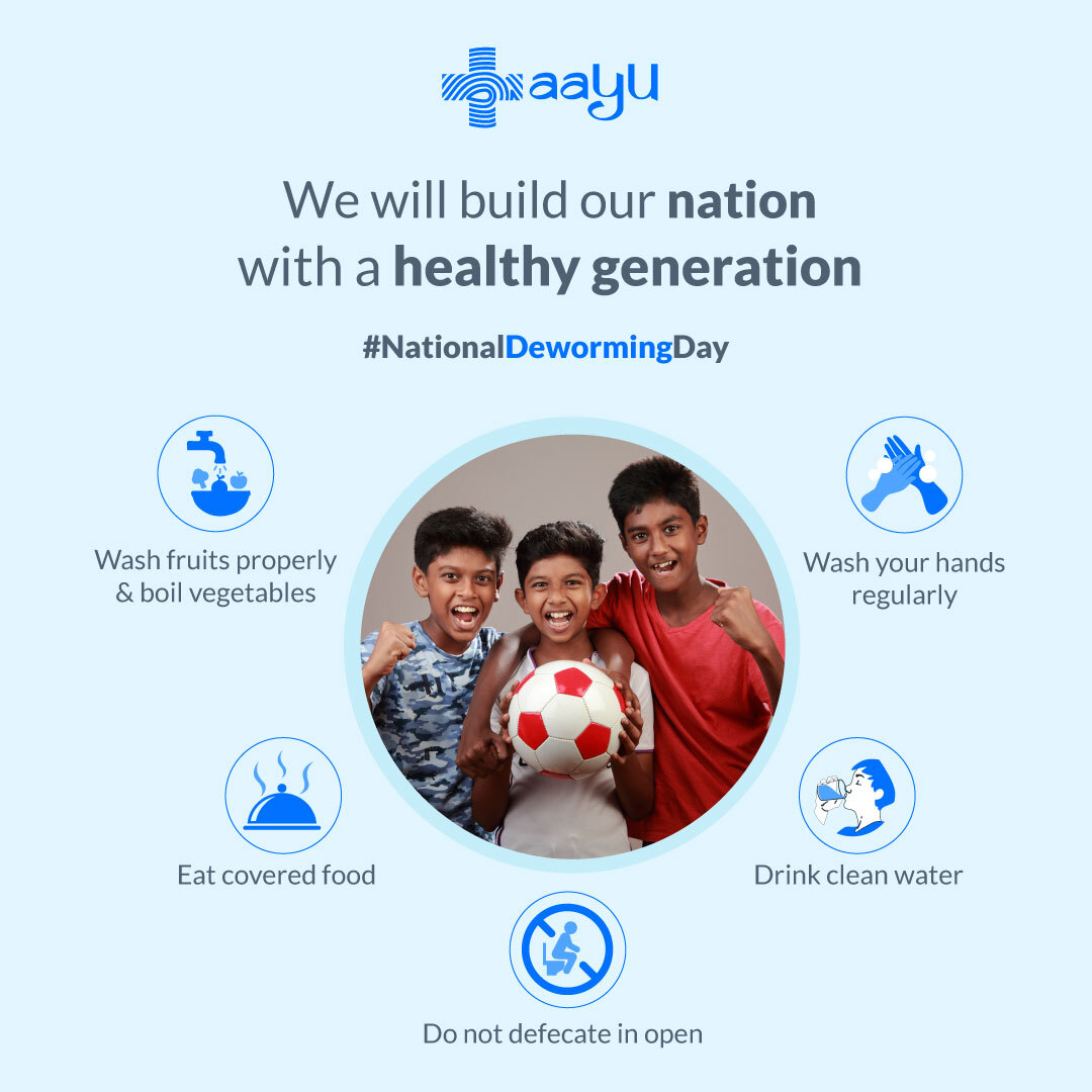 Aayu stands with the initiative of making every child of India worm-free. Never miss the medication of your children. Save your child's prescription &amp; order medicine online. Download Aayu App- bit.ly/Aayuapp
#nationaldewormingday #Aayu #AayuHaiNaa #onlinemedicinedelivery