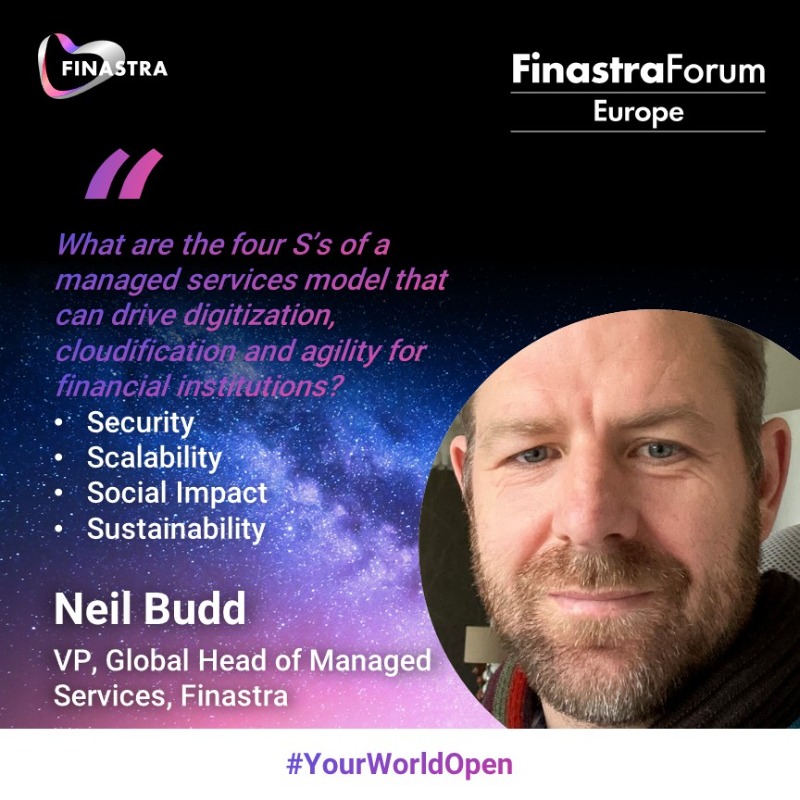 FinastraFS's tweet photo. 💭 A Thursday thought for you from Neil Budd on aligning your #ESG strategy to sustainable technologies.
📽️ Catch the full session from Tuesday's #FinastraForum Europe here
#YouiWorldOpen
#Fintech #FinancialServices