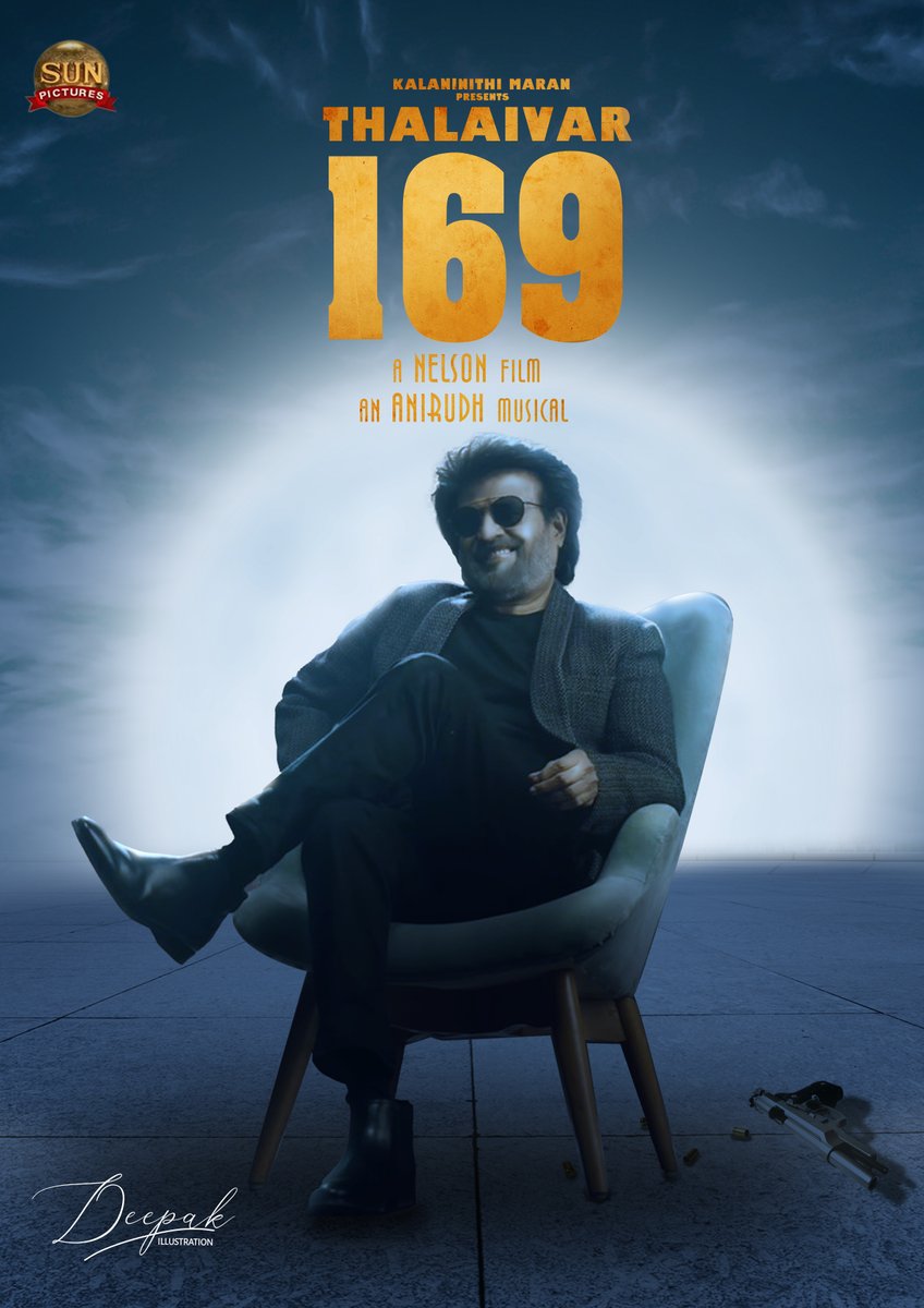 deepakdeesigns's tweet photo. #Thalaivar169  #Thalaivar169BySunpictures  @rajinikanth @Nelsondilpkumar @anirudhofficial @sunpictures #fanmade poster design https://t.co/qE2URszzH8