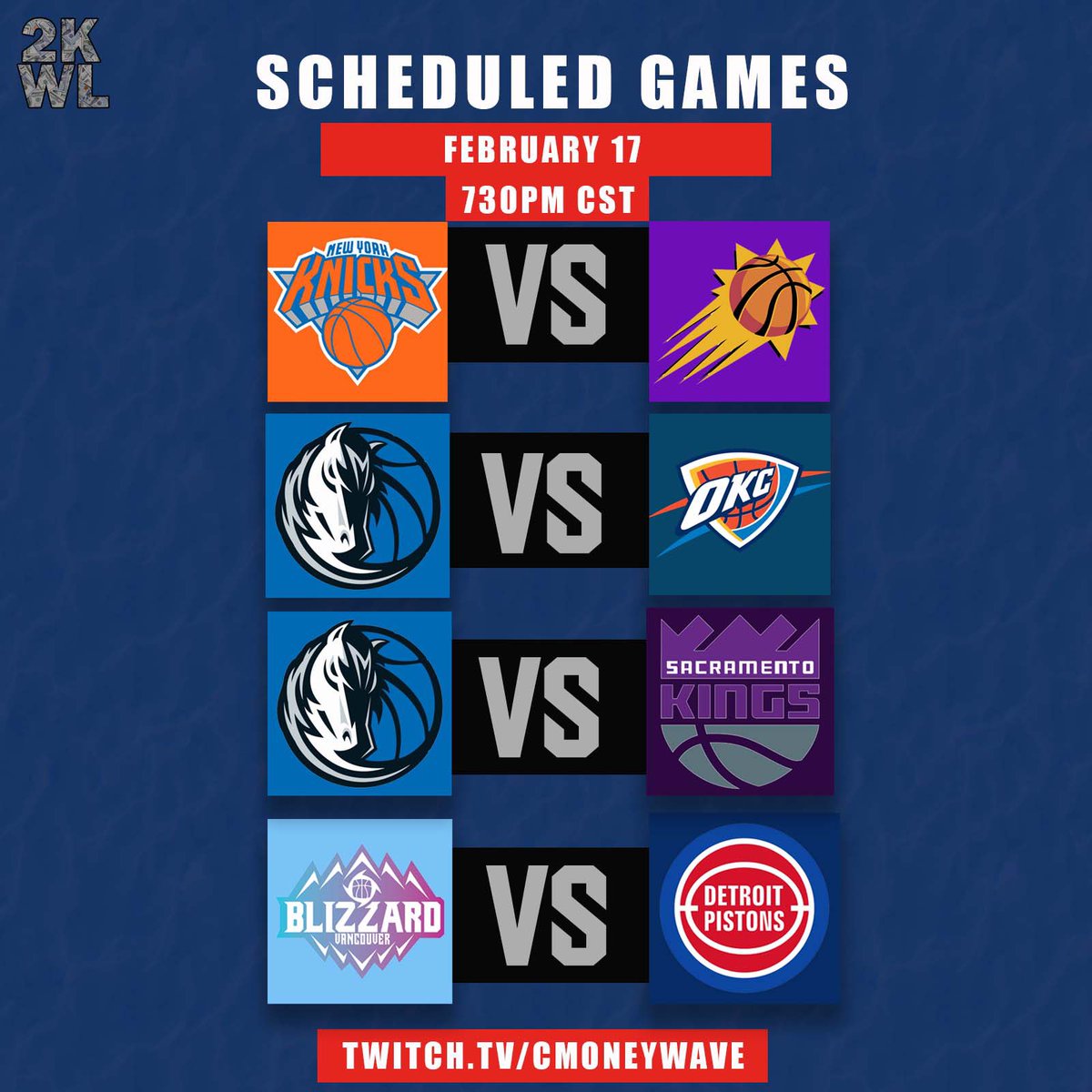 THE2KWL's tweet photo. The action returns next week! Here’s a look at opening week’s schedule! https://t.co/Z2KP2vhjMH