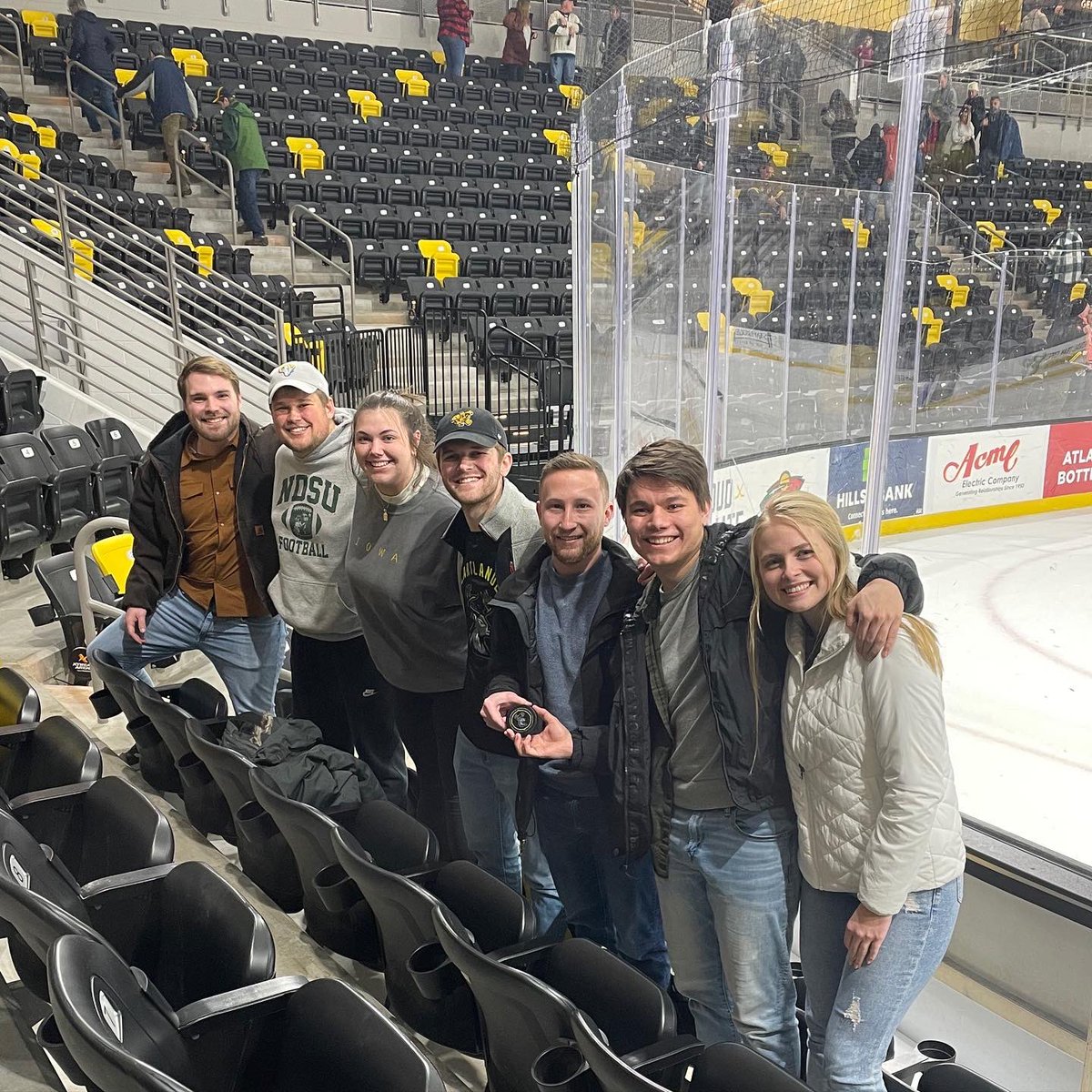 UIowaSAN's tweet photo. SAN had a great time at the Iowa Heartlanders game last night and even scored their own puck!🏒

Click the link in our bio to apply to SAN and become apart of the fun! https://t.co/tmgFnCgDkH