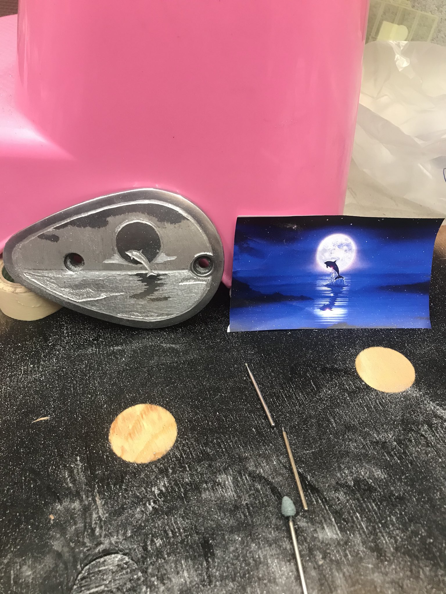 鮫吉 ジェネレーターカバー 彫り込み 鮫吉 ジェネレーターカバー