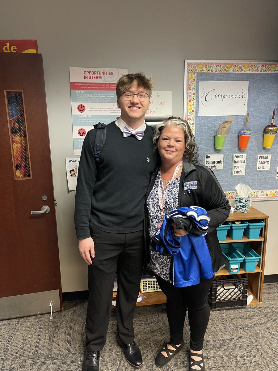 With tonight being senior night, we had the seniors turn it on the staff. The seniors gave a jersey to a staff member to show their appreciation for them. Here are a few pics!