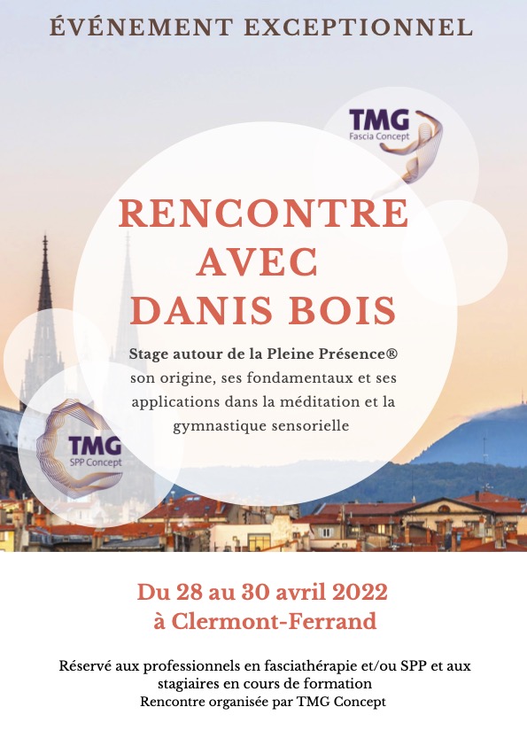 Nous avons l’honneur d’accueillir le Pr Danis Bois pour un stage/rencontre du 28 au 30 Avril 2022 ! Plus d'infos : tmgconcept.info/rencontre-avec…