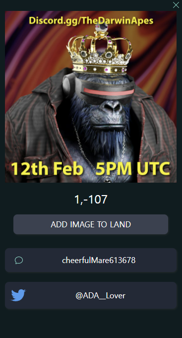ADA__Lover's tweet photo. Look at my 39 estates on https://t.co/VNX9IlQo1Y😎
@TheDarwinApes 
Minting Date : 12th Feb
Post Date : 2/10~12

@Pavia_io @PaviaComms @PavianoGroup 
#CNFT #CNFTs #CNFTCommunity #MetaverseNFT #Metaverses #CardanoNFT #Cardano #CardanoCommunity https://t.co/31VwGHIhlf