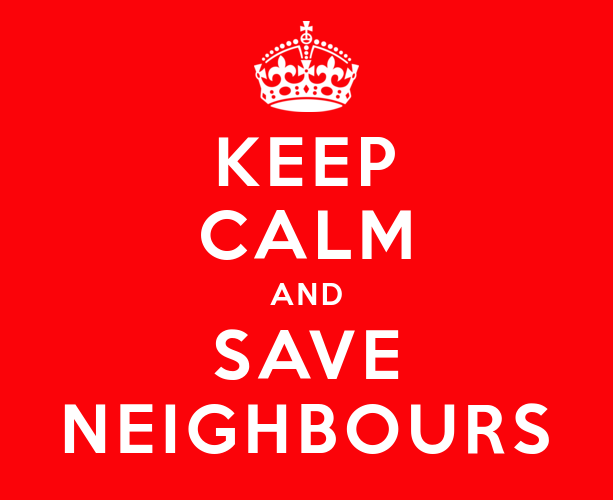 #SaveNeighbours #Neighbours
<a href="/neighbours/">Neighbours</a> <a href="/ITV/">ITV</a> <a href="/itvpresscentre/">ITV Press Centre</a> <a href="/BBC/">BBC</a> <a href="/skytv/">Sky TV</a> <a href="/Channel4/">Channel 4</a>