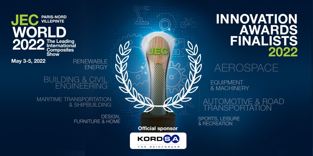 SpiritAero's tweet photo. Delighted to join the official finalist line-up for the 2022 @JECComposites Innovation Awards! Congratulations to our fellow-finalists!

Read more: https://t.co/RG4jLB1v1L https://t.co/dPg5NBn72R