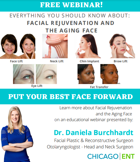 Chicago_ENT's tweet photo. Learn more about Facial Rejuvenation and the Aging Face on an educational webinar presented by:
Dr. Daniela Burchhardt!

The webinar is this Tuesday, February 15th at 7pm.

Sign up for the webinar at the link below:
https://t.co/C4JfDMl8TK https://t.co/ZJMned4I1V