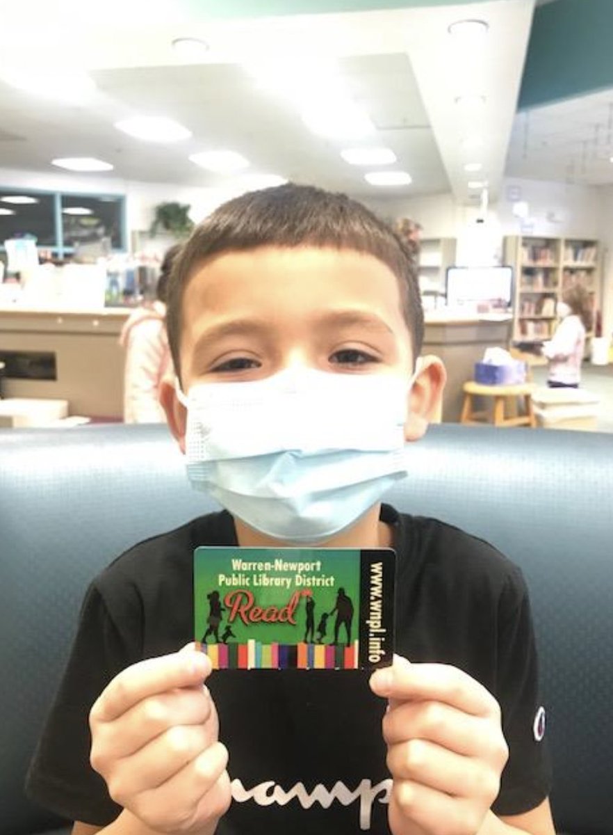 EWlibrary50's tweet photo. Congratulations to this proud wildcat. He walked into library this morning and was very excited to have his very own @WNPL card. #libraryrocks #LifeintheW @ryanwollberg @Woodland50News @KyleCBlock @kristi_blasius @bethanytuller https://t.co/e6E5kvzpmV