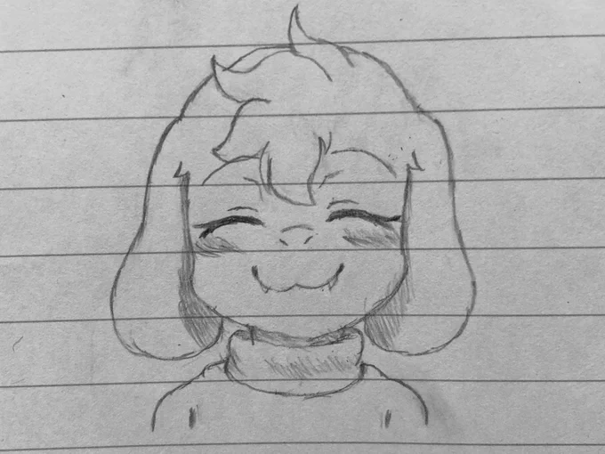暇でアナログ描いた 