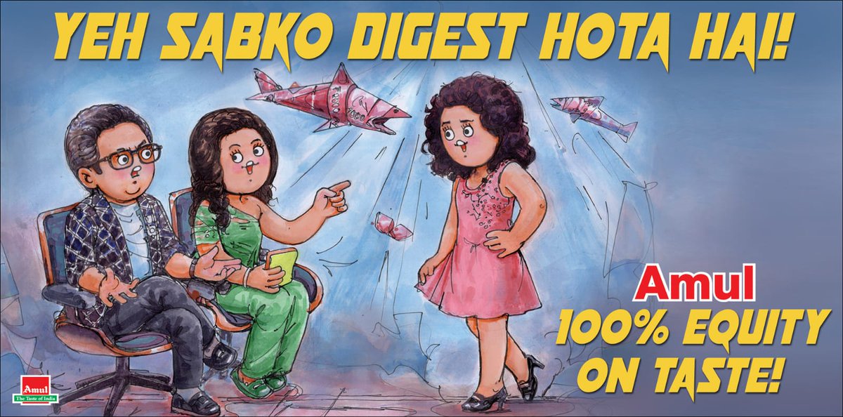 Amul_Coop's tweet photo. #Amul Topical: Popular Indian  business reality television series, Shark Tank! https://t.co/V7cCTN4vg1