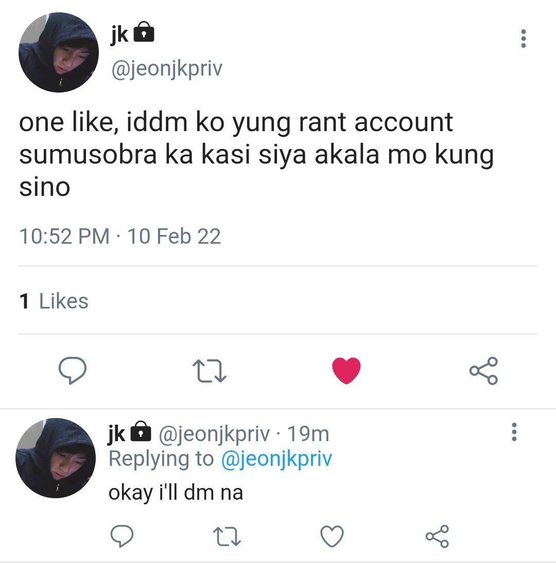 aigoobwi's tweet photo. filo #taekookau

where tae runs a rant account in their university and one day he received an unexpected dm https://t.co/ZuTB1QU7Eb